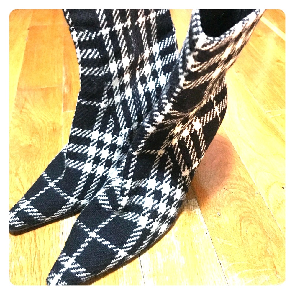 Burberry Wool Plaid Booties